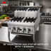 Thumbnail image #2 for Supreme 36-Inch Countertop Gas Step-Up Hotplate with 7 Burners