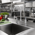 Thumbnail image #2 for T&S Brass B-0321-CC-CR Deck Mount Manual Faucet with 8