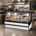 Thumbnail image #3 for 77-1/4-Inch Curved Glass Self-Contained Refrigerated Bakery Display Case with Glass Ends, White