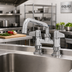 Thumbnail image #2 for equip 4-Inch Centers Deck-Mount Manual Faucet with 8-Inch Swing Nozzle