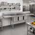 Thumbnail image #2 for Eagle Group 314 Series 3-Compartment 304 Stainless Steel Sink with Dual Drainboards, 126-Inch Wide