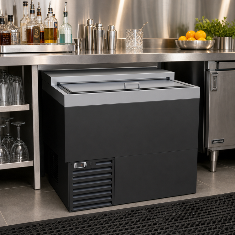 Product image #2 for Glastender MF36-B2 36-Inch Underbar Glass Froster with Top Sliding Door