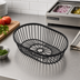 Thumbnail image #2 for American Metalcraft Oval Black Wire Serving Basket, 9 x 6 x 2-3/4 Inches