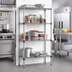 Thumbnail image #2 for Eagle Add-A-Shelf 4-Tier Stationary Starter Wire Shelving Unit, 36 x 14 x 74 Inches, Chrome Finish
