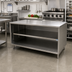 Thumbnail image #2 for BK Resources Open Front Stainless Steel Chef Table Cabinet Base, 72 x 36 x 34-3/4 Inches