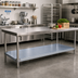 Thumbnail image #2 for 67 Inch x 31 Inch Galvanized Steel Undershelf for Work Tables