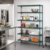 Thumbnail image #2 for Eagle Group Valu-Gard 5-Tier Add-On Wire Shelving Unit, 60W x 18D x 74H, Green Epoxy