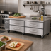 Thumbnail image #2 for Turbo Air PRO Series 84-Inch Two-Section Refrigerated Chef Base with 4 Drawers