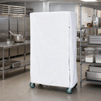 Thumbnail image #2 for Quantum CC183663WNZ Wire Cart Cover, 18 x 36 x 63 Inch, 400 Denier White Nylon with Zipper Flap