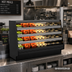 Thumbnail image #2 for Fusion® GHSS652HLB 75-3/8-Inch Open Front Heated Self-Service Hot Food Display Case with 3 Solid Heated Shelves