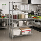Thumbnail image #2 for Metro Super Erecta A556C 48"W x 24"D x 63"H Chrome Wire Shelving Starter Unit with 4 Shelves