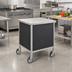 Thumbnail image #2 for Atlas Metal Mobile Corner Utility Unit with Stainless Steel Solid Top, Undershelf and Casters