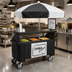 Thumbnail image #3 for Cambro Camcruiser Vending Cart with 3 Countertop Wells and 72-Inch Umbrella