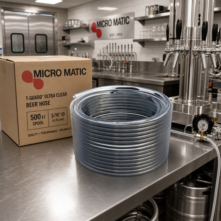 Product image #3 for Micro Matic T-Guard Ultra Clear Beer Hose Spool, 500 Ft x 3/16 Inch ID