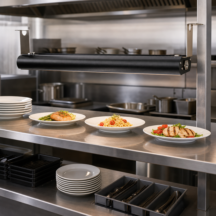 Product image #2 for Vollrath 36-Inch Low Profile Unlighted Strip Heat Lamp, Aluminum Housing, Black Powder Coat