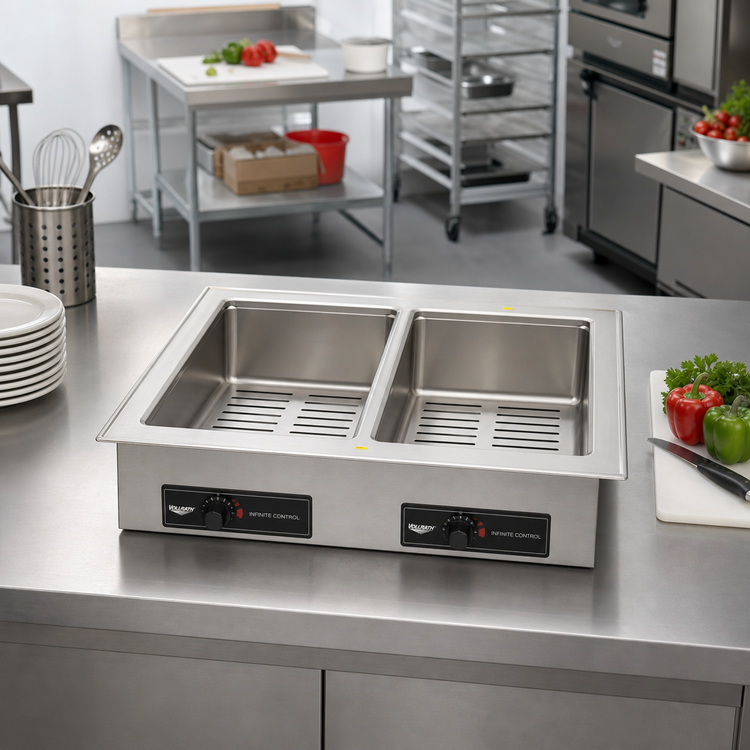 Product image #2 for Vollrath 2-Well Insulated Electric Dry Hot Food Well Drop-In Unit, Infinite Control, 208-240V