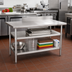 Thumbnail image #2 for Eagle Group Adjustable Stainless Steel Work Table Undershelf, 30 x 24 Inches