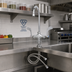 Thumbnail image #2 for T&S Brass Double Pantry Deck-Mount Manual Faucet with Swivel Gooseneck and Wrist Handles