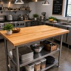 Thumbnail image #2 for John Boos Appalachian OKT-BL4227-O Red Oak Blended Rail Edge-Grain Island Countertop, 42 x 27 x 1-1/2 in, Oil Finish