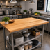 Thumbnail image #2 for Appalachian Red Oak Blended Rail Edge Grain Island Countertop, 42 x 27 x 1-1/2 Inch, Penetrating Oil Finish