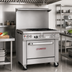 Thumbnail image #2 for Southbend Ultimate 36-Inch Commercial Gas Range with 4 Burners, 12-Inch Left Griddle and Cabinet Base
