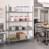 Thumbnail image #3 for Eagle Valu-Master Double-Mat Wire Shelving Starter Unit, 4-Tier, 60W x 18D x 74H, Gray Epoxy