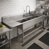 Thumbnail image #2 for John Boos Pro-Bowl 4-Compartment Sink with Left Drainboard, 24 x 24 x 14 Inch Bowls