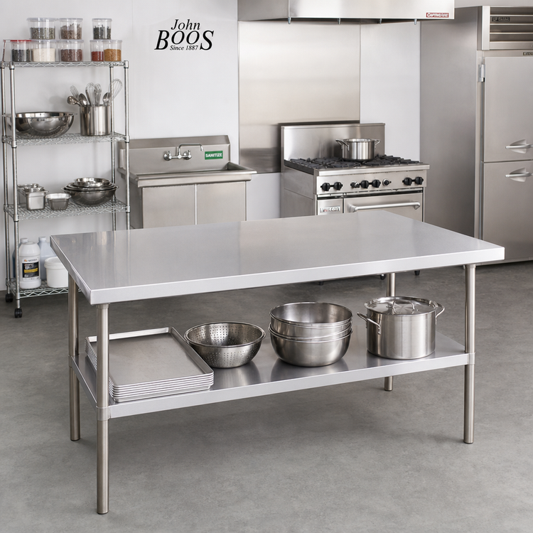 Product image #2 for John Boos Stainless Steel Countertop, 60 x 42 x 1-1/2 Inches, No Backsplash
