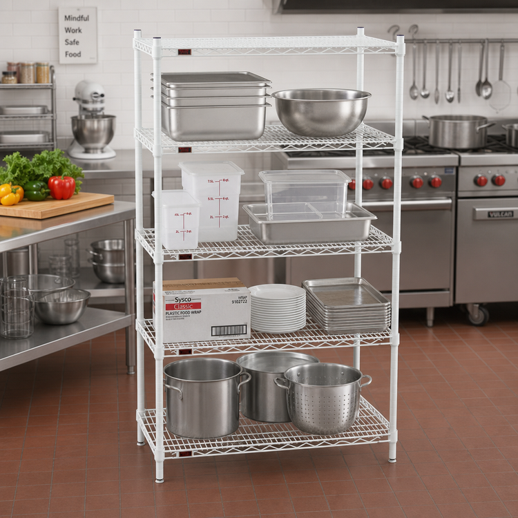Product image #2 for Eagle Group Stand-Outs Decorative Wire Shelf, 54 x 24 Inches, White Epoxy