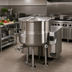 Thumbnail image #2 for Cleveland Range KGL-80 80-Gallon Gas-Fired Stationary 2/3 Steam-Jacketed Kettle