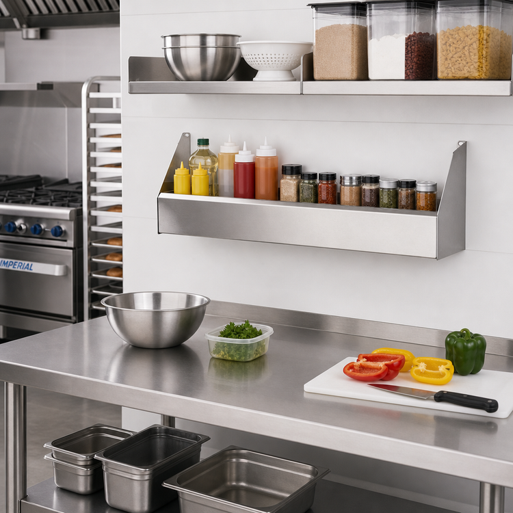Product image #2 for CHOICE 34-Inch x 10-Inch Double Speed Rail, Stainless Steel, Keyhole Mount