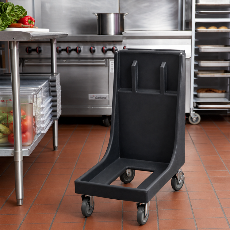 Product image #3 for Cambro Camdolly® Open-Frame Transport Dolly with Handle, 350 lb Capacity, 5-Inch Casters, Black