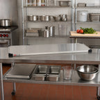 Thumbnail image #2 for Metro Super Erecta 2160FS Solid Stainless Steel Shelf, 60 x 21 in, Flat with Raised Ship's Edge, 600 lb Capacity
