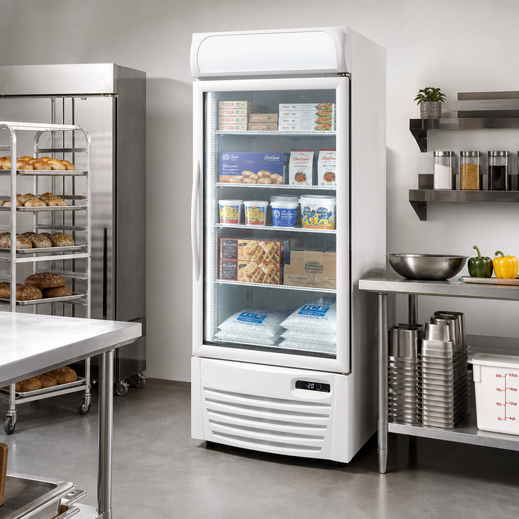 Product image #2 for Excellence Commercial Products GDF-22 30-Inch One-Section Glass Door Freezer, 22.7 Cu. Ft., -20°F Capable