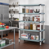 Thumbnail image #2 for MetroMax i 60-Inch x 18-Inch x 63-Inch Stationary 4-Shelf Open Grid Polymer Starter Shelving Unit