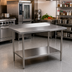 Thumbnail image #2 for Mixrite 72 Inch 18-Gauge Stainless Steel Work Table with 2 Inch Rear Edge Up and Undershelf