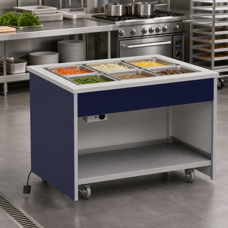Product image #2 for Atlas Metal INFH-6 Six Pan Mobile Electric Hot Food Unit