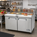 Thumbnail image #2 for Migali Competitor Series 60-Inch Two-Section Stainless Steel Sandwich Prep Table with Rear-Mount Self-Contained Refrigeration