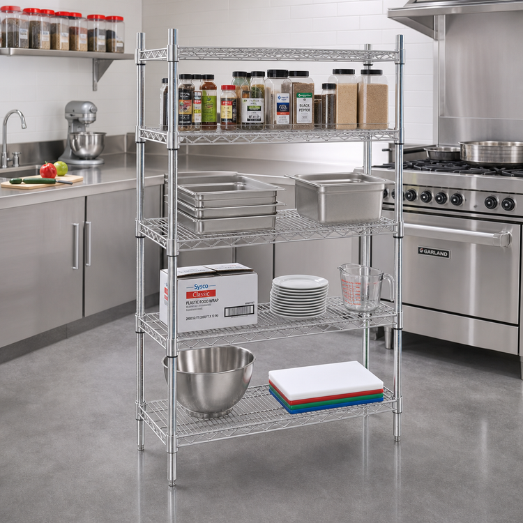 Product image #2 for Advance Tabco Special Value Series Heavy Duty Chrome Plated Wire Shelf, 36"W x 18"D