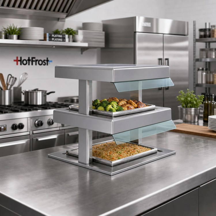 Product image #2 for HotFrost™ HF50-2 2-Tier Hot/Cold Switchable Drop-In Merchandiser