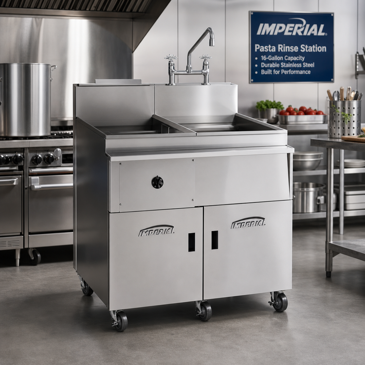 Product image #2 for Imperial 16-Gallon Single Tank Stainless Steel Pasta Rinse Station