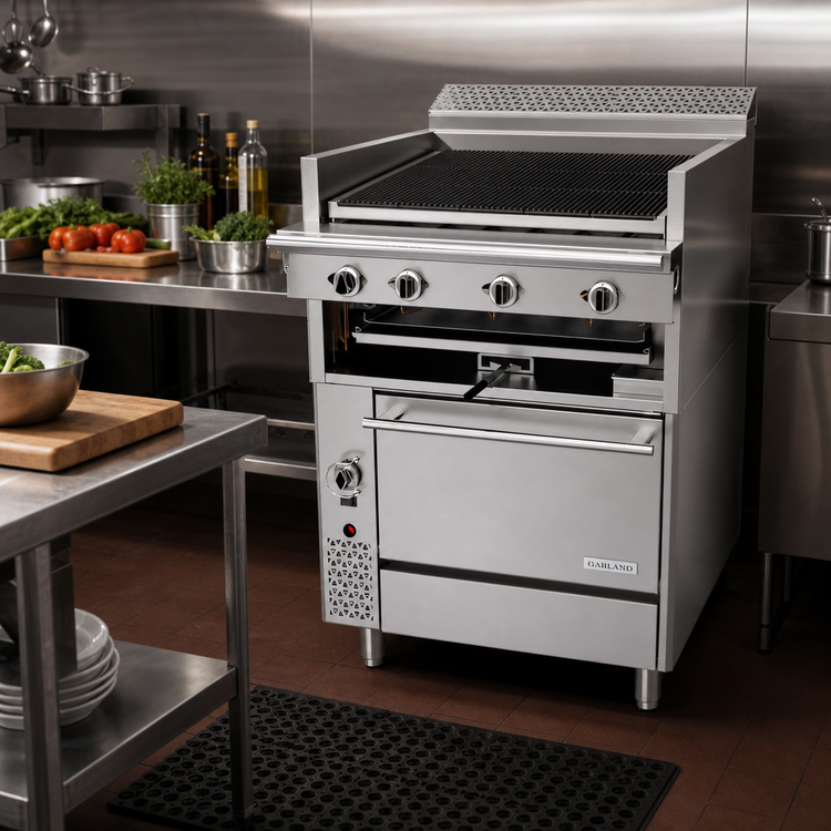 Product image #2 for Garland Cuisine Series Heavy Duty 36-Inch Gas Charbroiler Range with Briquettes and Convection Oven