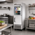 Thumbnail image #2 for True 27-Inch One-Section Bottom-Mounted Reach-In Combination Refrigerator with Framed Glass and Stainless Steel Half Doors