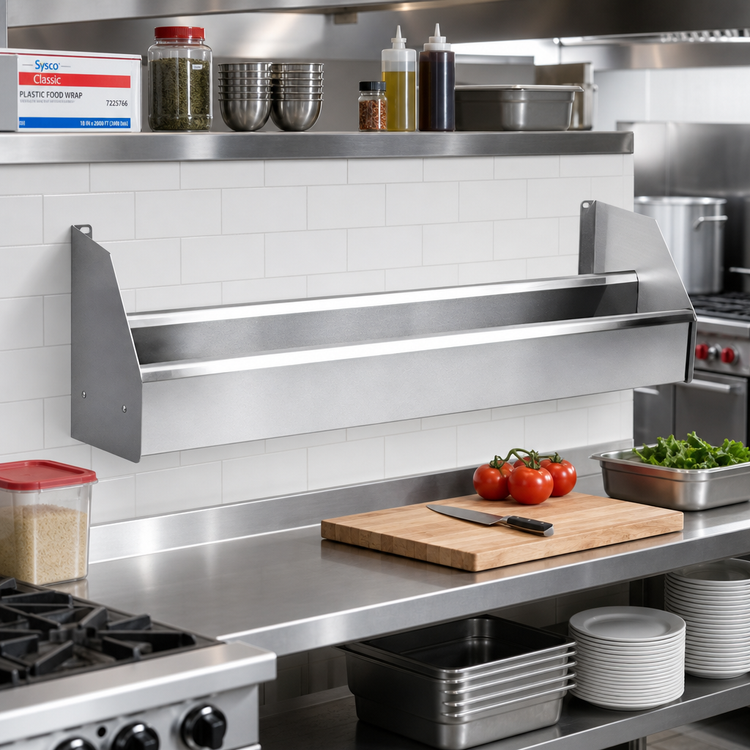 Product image #2 for CHOICE 65-Inch Double Stainless Steel Speed Rail with Keyhole Mounting