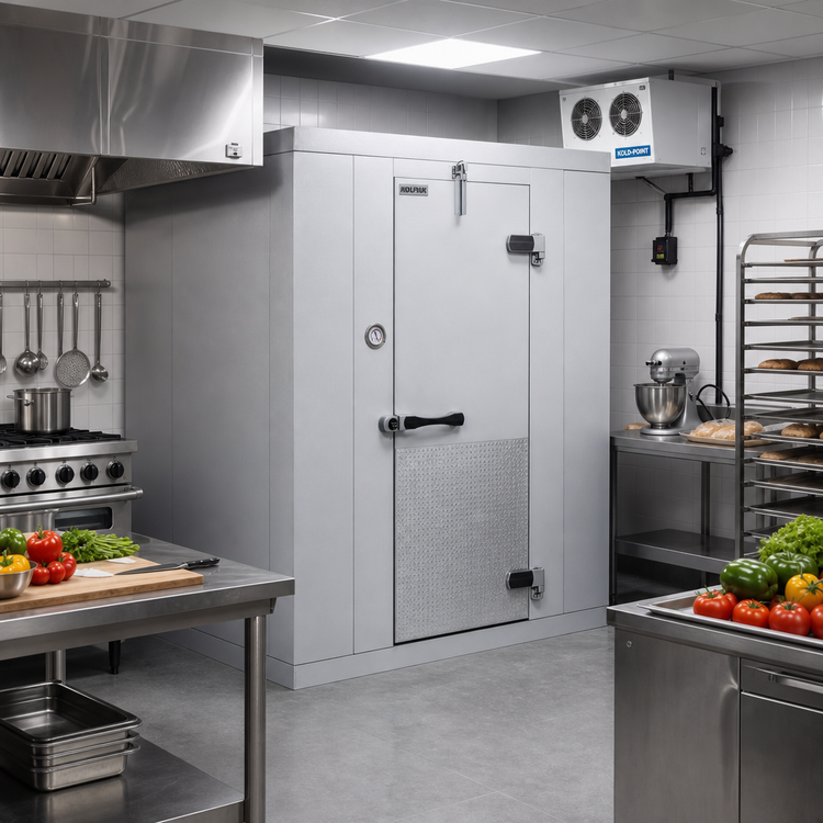 Product image #2 for Kold-Front 10' x 10' Indoor Walk-In Cooler with Floor and Remote Refrigeration