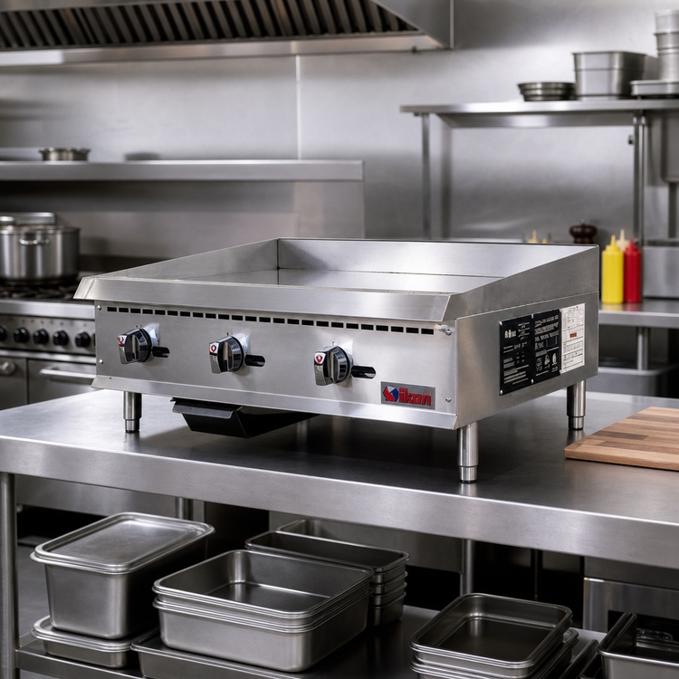 Product image #2 for IKON Cooking 36-Inch Natural Gas Countertop Commercial Griddle with 90,000 BTU and 3/4-Inch Steel Plate