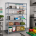 Thumbnail image #2 for Quantum Gray Epoxy Antimicrobial Five-Shelf Wire Shelving Starter Kit, 72 in. W x 14 in. D x 74 in. H