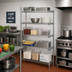 Thumbnail image #2 for Eagle Group 5-Tier Add-On Wire Shelving Unit with QuadTruss, 24 x 18 x 86 Inches, Stainless Steel Finish