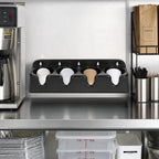 Thumbnail image #3 for Dispense-Rite PCH-4B 4-Section Cup Holder/Organizer, Countertop or Wall Mount, Black ABS Plastic
