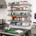 Thumbnail image #2 for QuadTruss Piggyback Wall-Mounted 5-Tier Open Wire Shelf Kit, 36 x 18 Inches, Chrome